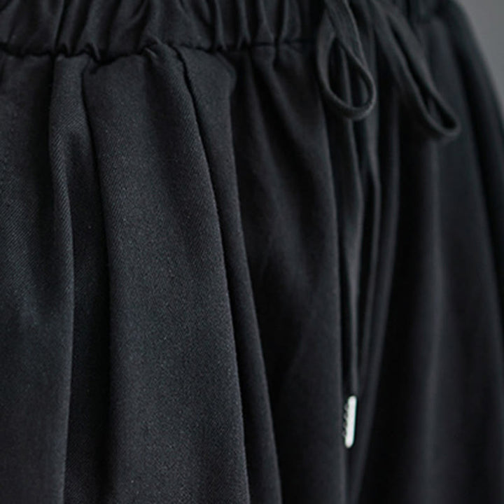 Pantalon large en coton avec poches et ouverture de jambe style rétro Buddha Stones pour femme - image 14