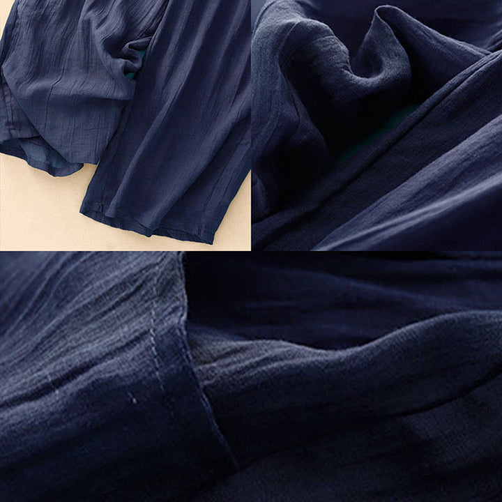 Pantalon large double épaisseur avec cordon de serrage et poches pour femme, motif Buddha Stones Spring, couleur pure - image 14