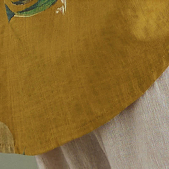 Vêtements en coton à imprimé floral artistique et littéraire Buddha Stones - image 17