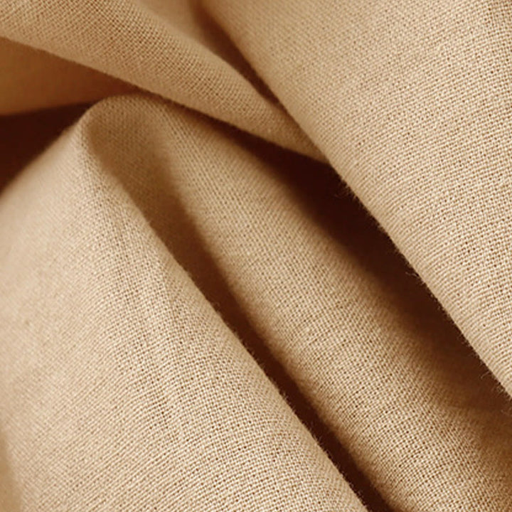 Robe midi à manches longues, col simple et poches, motif Buddha Stones, style printemps - image 14