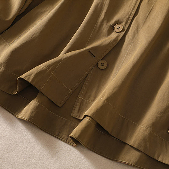 Veste à capuche en coton à manches longues et poches pour femme Motif Buddha Stones - image 4