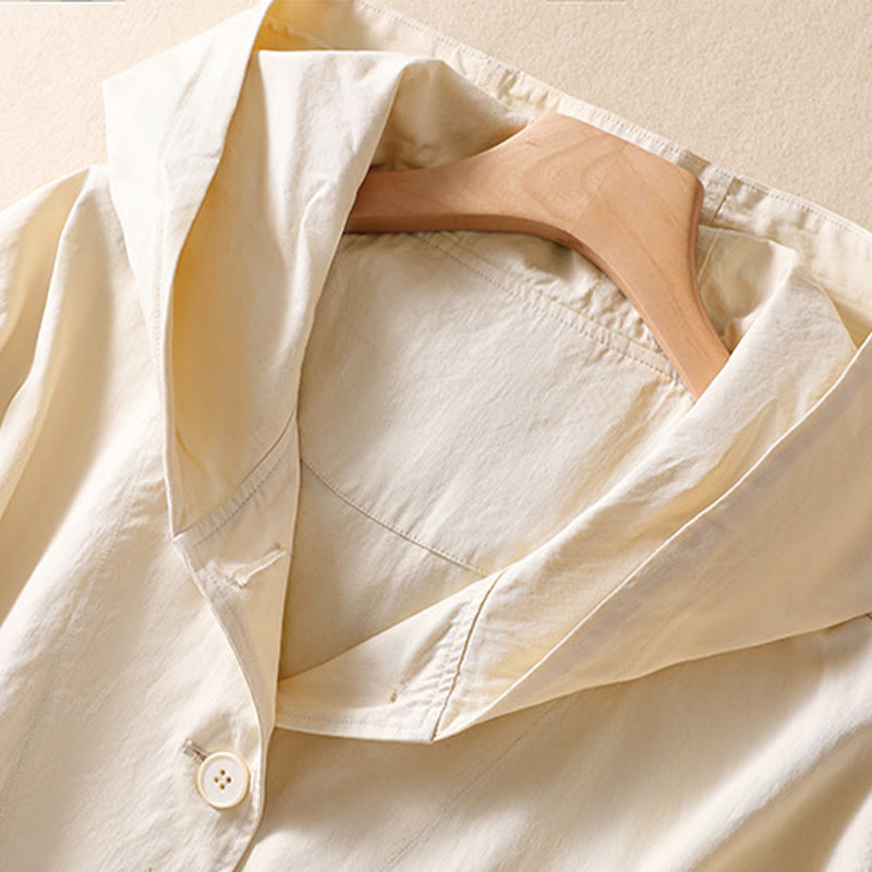 Veste à capuche en coton à manches longues et poches pour femme Motif Buddha Stones - image 8