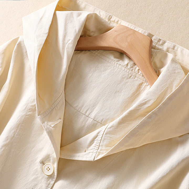 Veste à capuche en coton à manches longues et poches pour femme Motif Buddha Stones - image 8