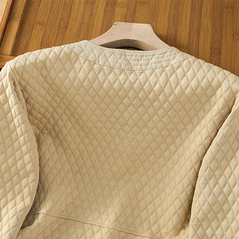 Veste à manches longues en coton uni rétro Buddha Stones pour femme avec poches - image 4