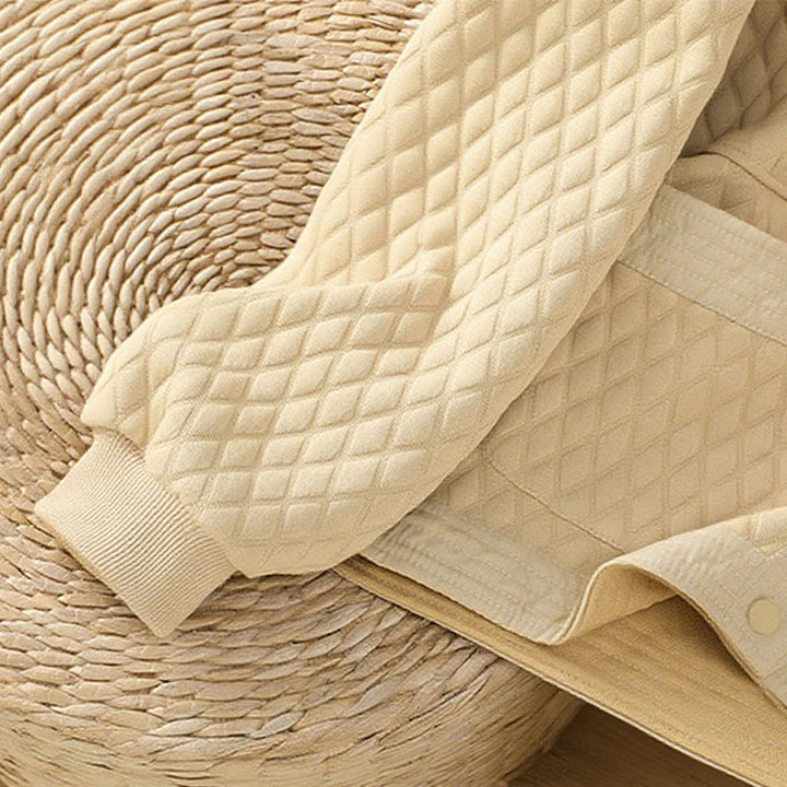 Veste à manches longues en coton uni rétro Buddha Stones pour femme avec poches - image 5