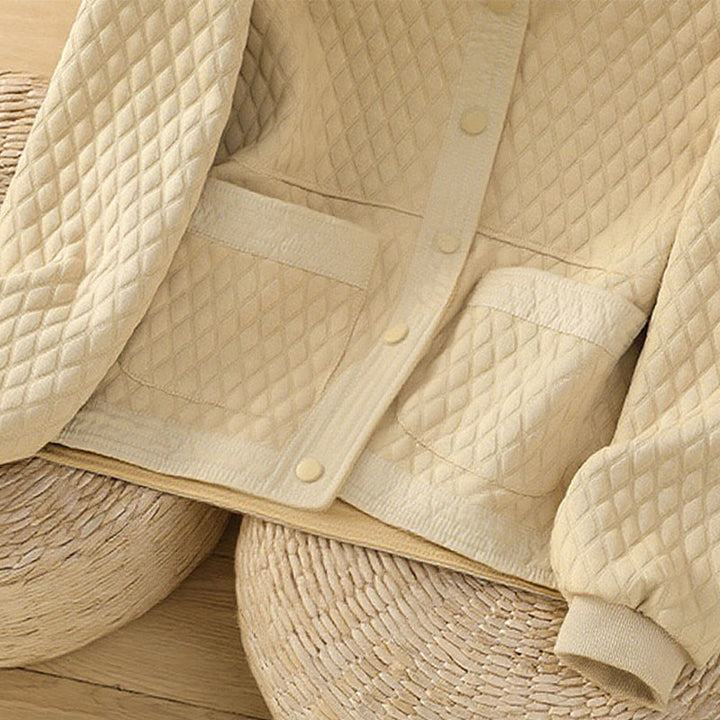 Veste à manches longues en coton uni rétro Buddha Stones pour femme avec poches - image 6