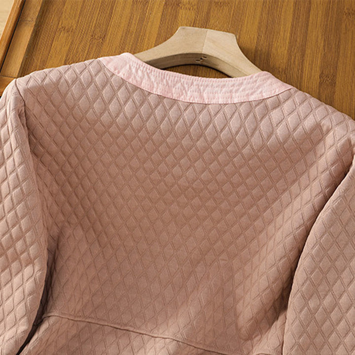 Veste en coton unie rétro Buddha Stones pour femme avec poches - image 10