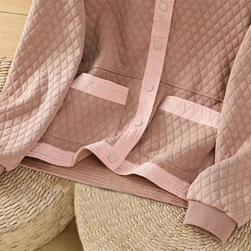 Veste à manches longues en coton uni rétro Buddha Stones pour femme avec poches - image 13