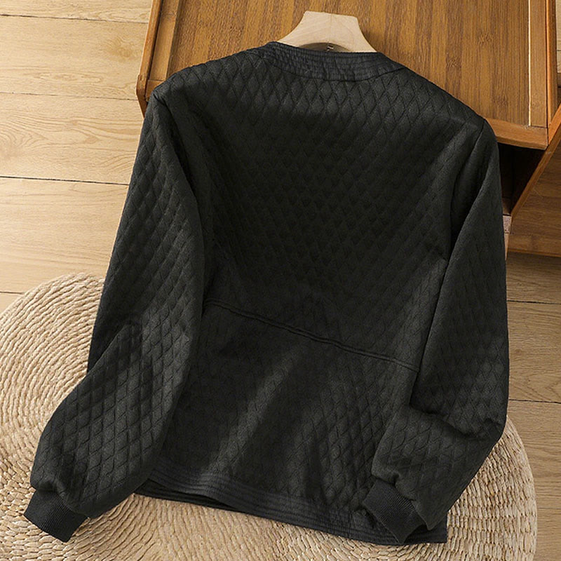 Veste à manches longues en coton uni rétro Buddha Stones pour femme avec poches - image 15