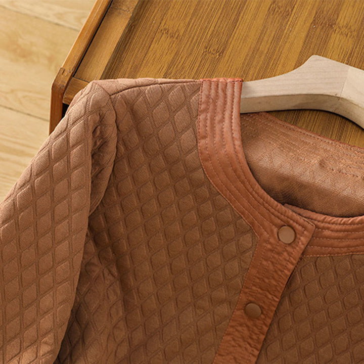 Veste à manches longues en coton uni rétro Buddha Stones pour femme avec poches - image 23