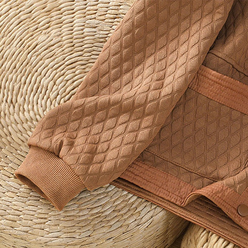 Veste à manches longues en coton uni rétro Buddha Stones pour femme avec poches - image 27