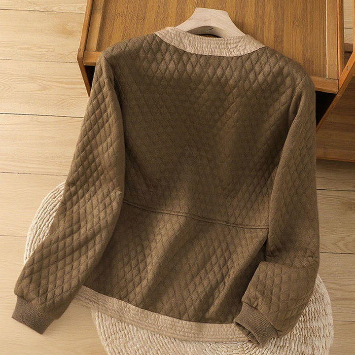 Veste à manches longues en coton uni rétro Buddha Stones pour femme avec poches - image 29