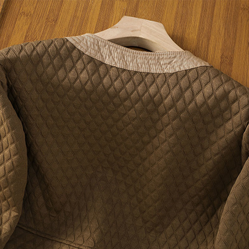 Veste à manches longues en coton uni rétro Buddha Stones pour femme avec poches - image 32