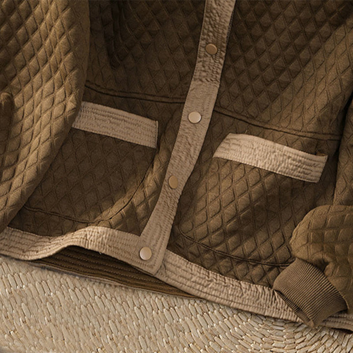 Veste à manches longues en coton uni rétro Buddha Stones pour femme avec poches - image 33