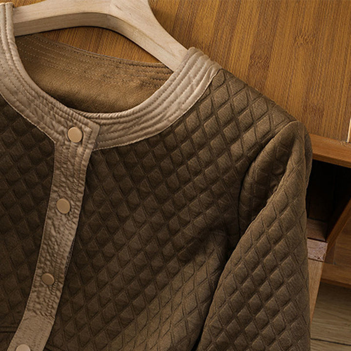 Veste en coton unie rétro Buddha Stones pour femme avec poches - image 32