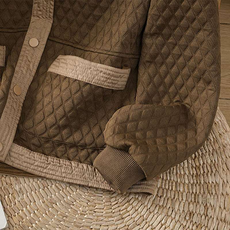 Veste à manches longues en coton uni rétro Buddha Stones pour femme avec poches - image 35