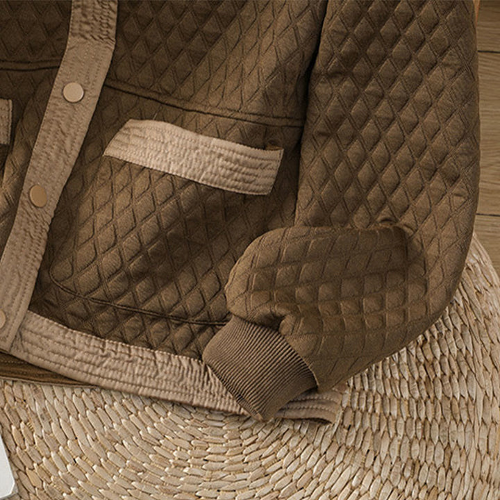 Veste à manches longues en coton uni rétro Buddha Stones pour femme avec poches - image 35