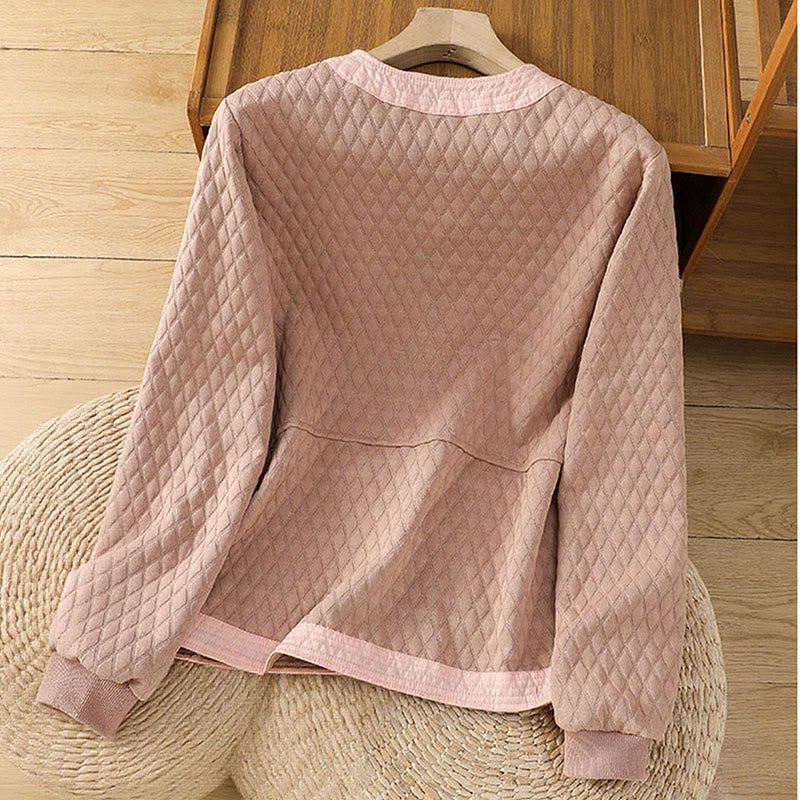 Veste en coton unie rétro Buddha Stones pour femme avec poches - image 9
