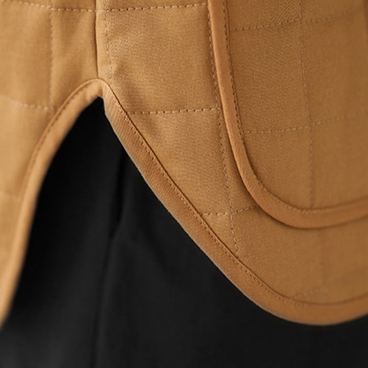 Manteau en coton épais uni rétro Buddha Stones pour femme avec poches - image 27