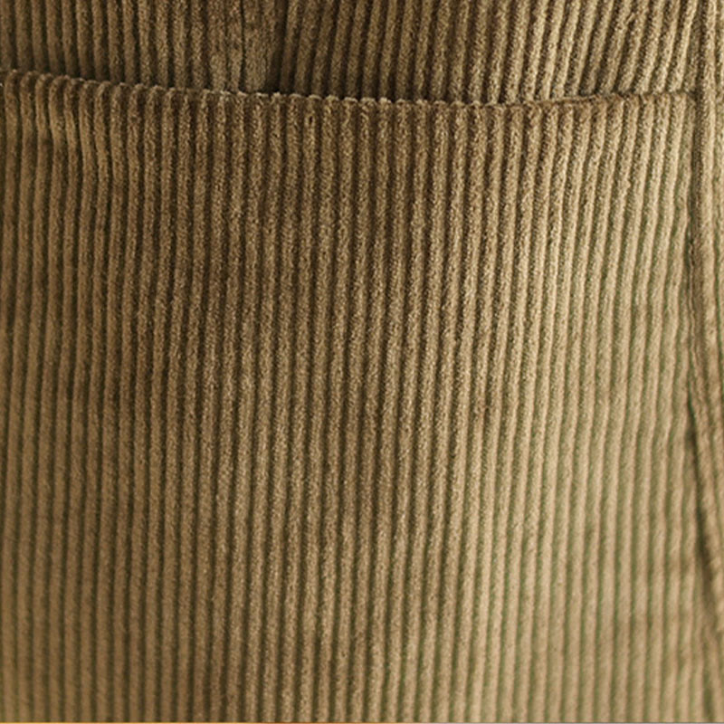 Veste en velours côtelé unie rétro à manches longues pour femme Buddha Stones avec poches - image 8