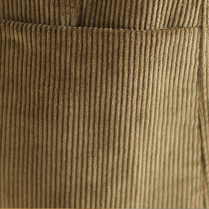 Veste en velours côtelé unie rétro à manches longues pour femme Buddha Stones avec poches - image 8