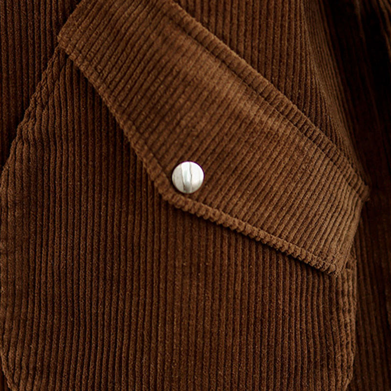 Gilet sans manches en coton et velours côtelé avec poches pour femme, boutons et Buddha Stones - image 19