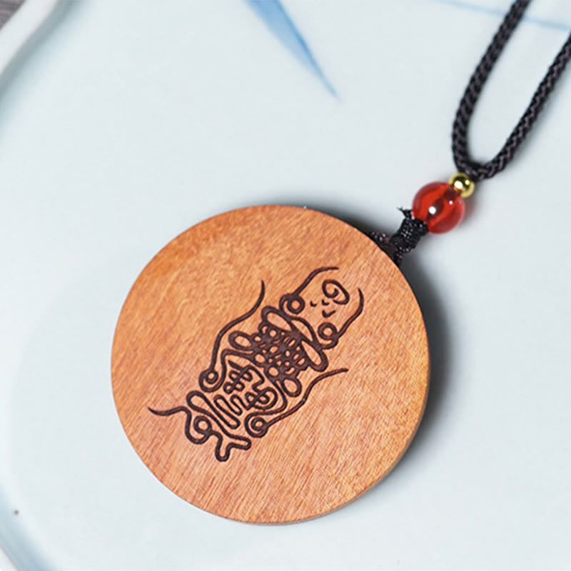 Buddha Stones porte-bonheur Yin Yang Bagua en bois de jujubier frappé par la foudre et pierres de Bouddha - image 13