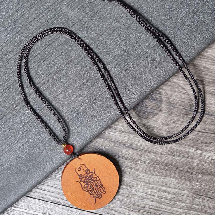 Buddha Stones porte-bonheur Yin Yang Bagua en bois de jujubier frappé par la foudre et pierres de Bouddha - image 5