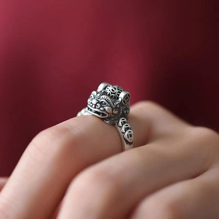 Bague rotative en cuivre avec Buddha Stones porte-bonheur FengShui PiXiu - image 3