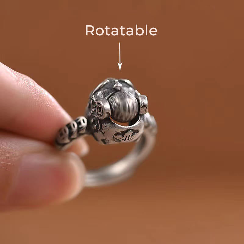 Bague rotative en cuivre avec Buddha Stones porte-bonheur FengShui PiXiu - image 4
