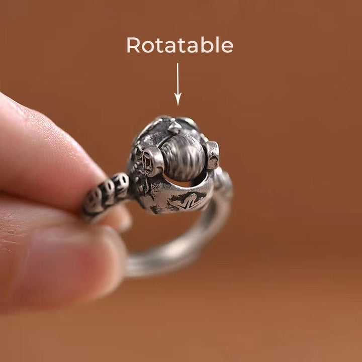 Bague rotative en cuivre avec Buddha Stones porte-bonheur FengShui PiXiu - image 4