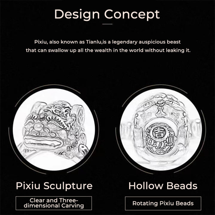 Bague rotative en cuivre avec Buddha Stones porte-bonheur FengShui PiXiu - image 6