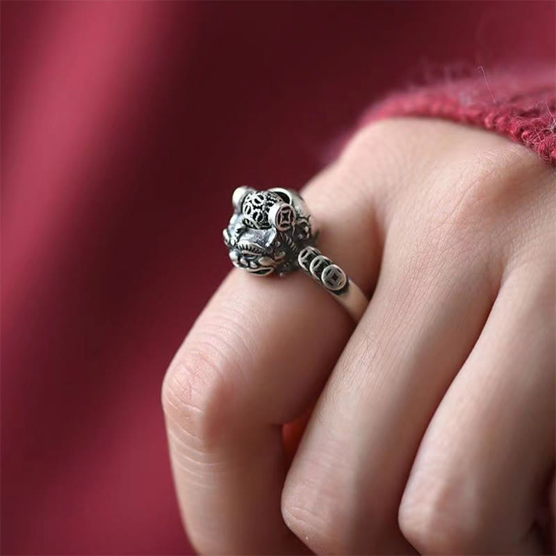 Bague rotative en cuivre avec Buddha Stones porte-bonheur FengShui PiXiu - image 2