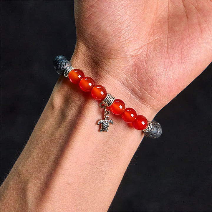 Bracelet de guérison en perles de cristal de lave noires Buddha Stones à motifs animaux - image 15
