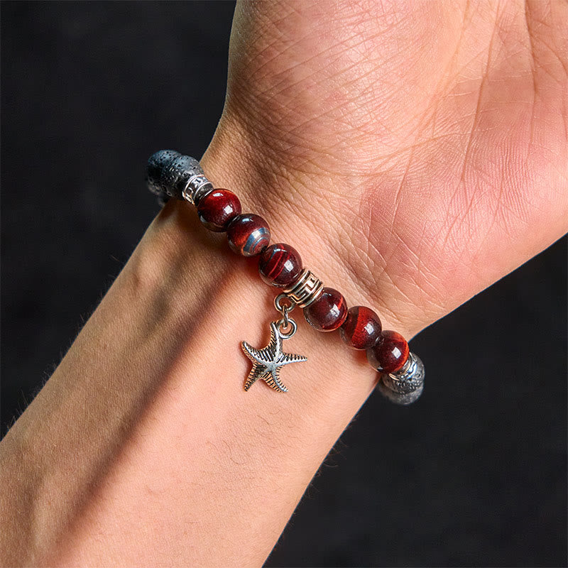 Bracelet de guérison en perles de cristal de lave noires Buddha Stones à motifs animaux - image 21