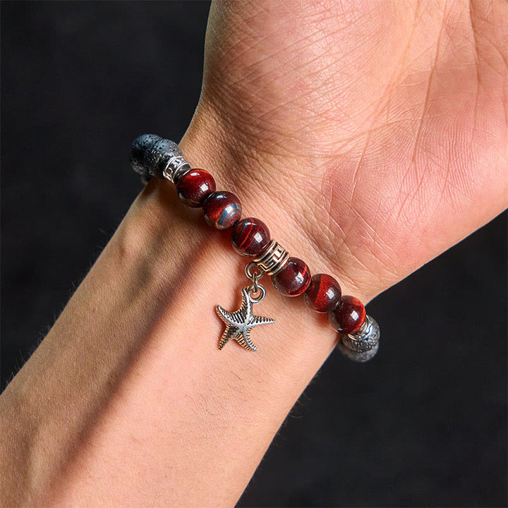 Bracelet de guérison en perles de cristal de lave noires Buddha Stones à motifs animaux - image 21