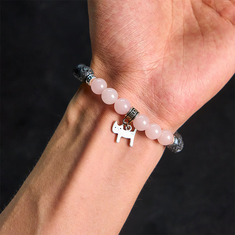 Bracelet de guérison en perles de cristal de lave noires Buddha Stones à motifs animaux - image 27