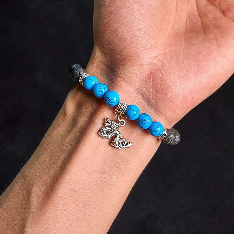 Bracelet de guérison en perles de cristal de lave noires Buddha Stones à motifs animaux - image 23