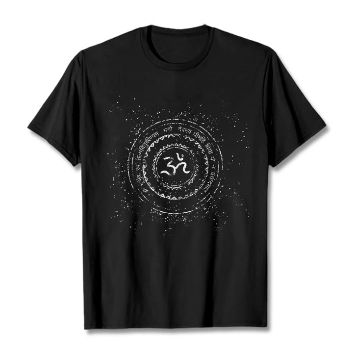 T-shirt en coton avec motif mantra et mandala Buddha Stones - Noir - 2XL - image 5