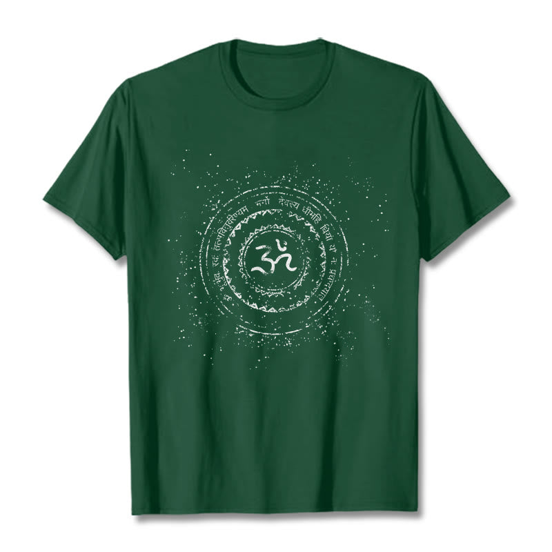 T-shirt en coton avec motif mantra et mandala Buddha Stones - Forêt Verte - 2XL - image 11