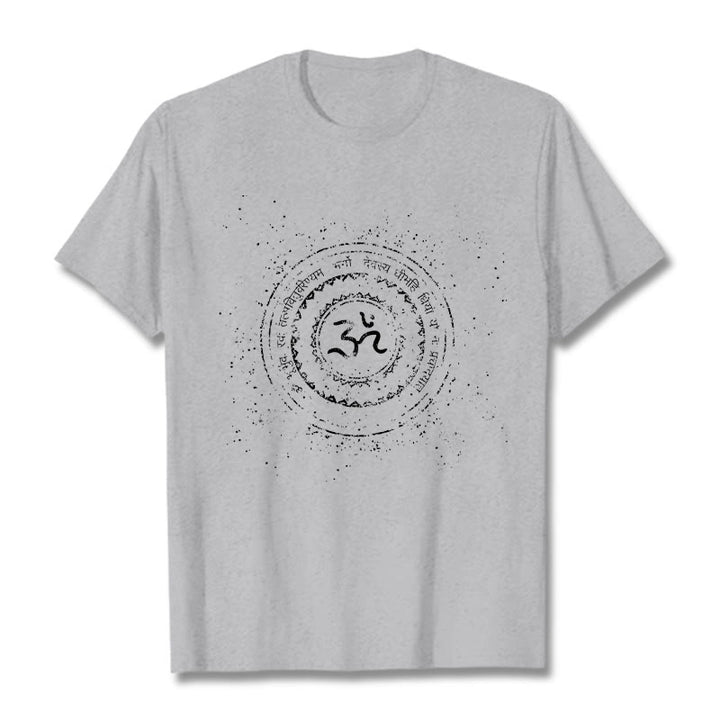 T-shirt en coton avec motif mantra et mandala Buddha Stones - Gris clair - 2XL - image 19