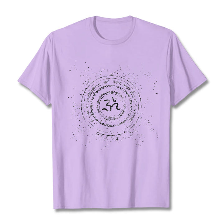 T-shirt en coton avec motif mantra et mandala Buddha Stones - Prune - 2XL - image 17
