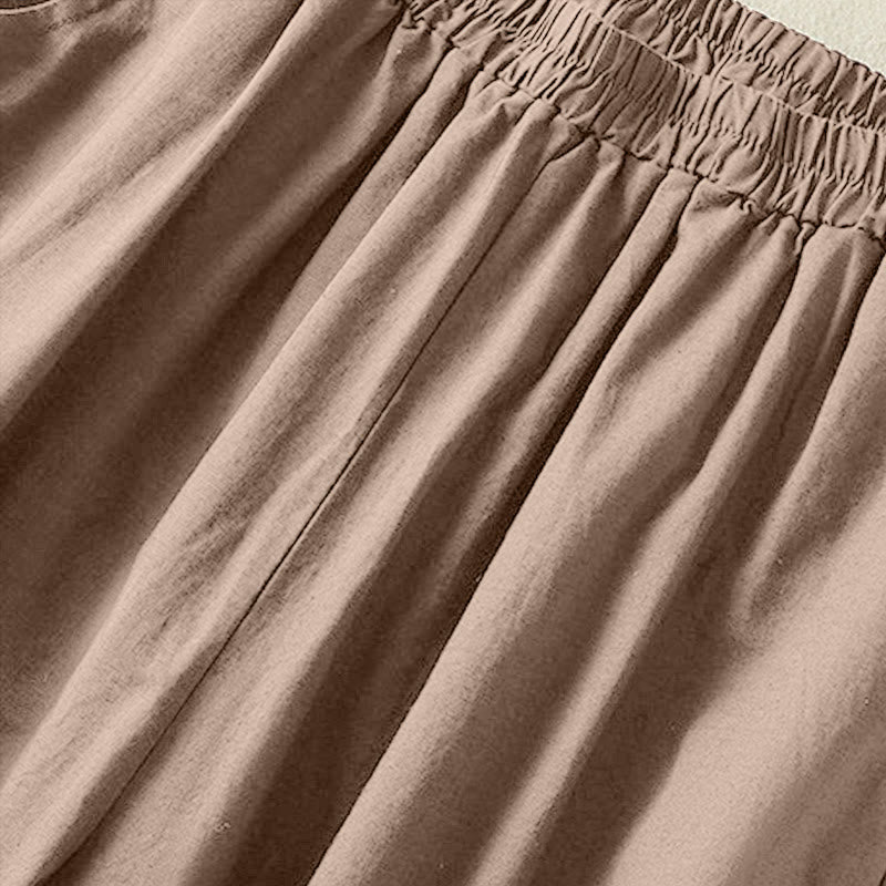 Pantalon Buddha Stones en coton et lin pour femme, style décontracté, vintage, avec broderies et motifs cachemire, avec poches - image 4