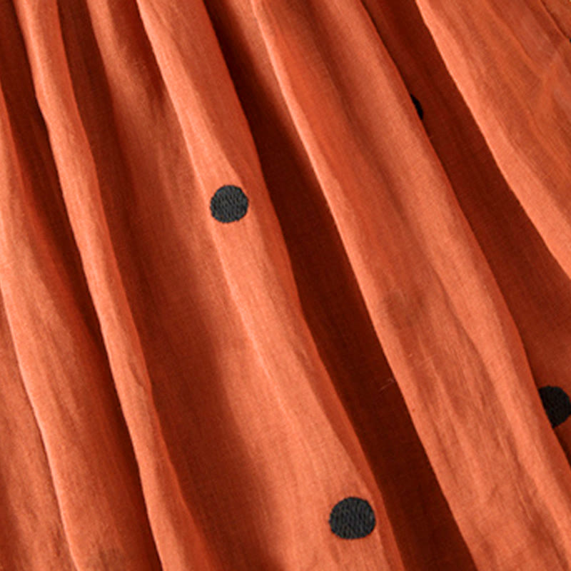 Jupe plissée pour femme à motif artistique vintage à pois Buddha Stones - image 35