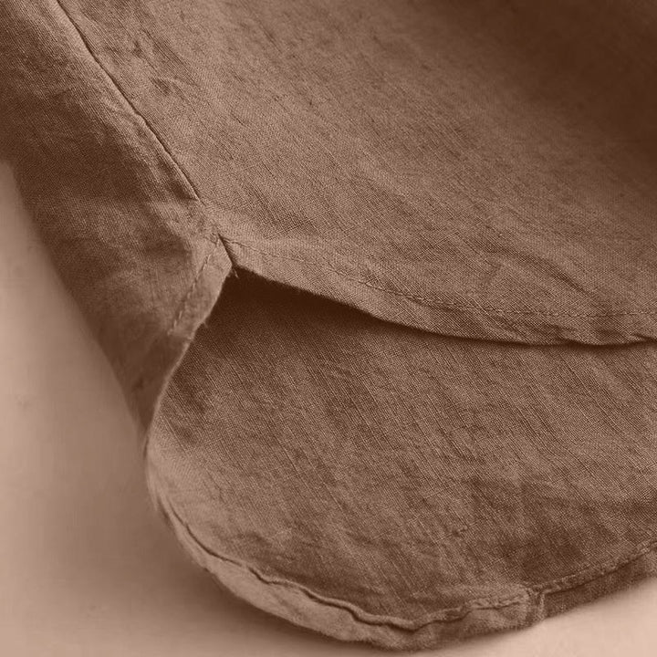 Chemise décontractée à manches trois-quarts et col rond ajouré pour femme avec Buddha Stones - image 10