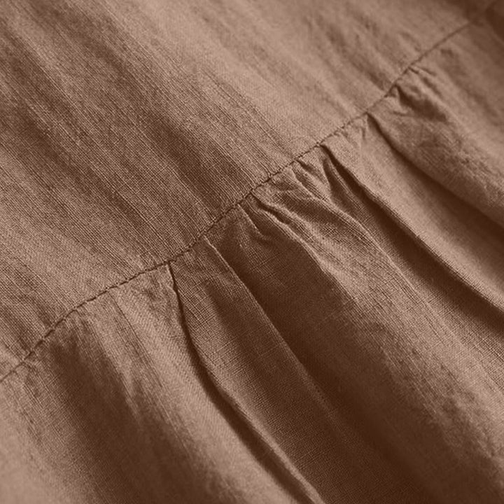 Chemise décontractée à manches trois-quarts et col rond ajouré pour femme avec Buddha Stones - image 9