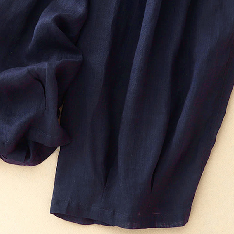 Pantalon Buddha Stones décontracté ample double épaisseur longueur 7-8 pour femme avec poches - image 10