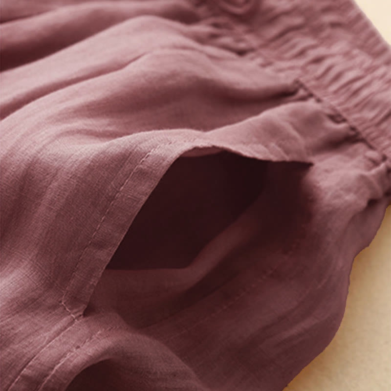 Pantalon Buddha Stones décontracté ample double épaisseur longueur 7-8 pour femme avec poches - image 18