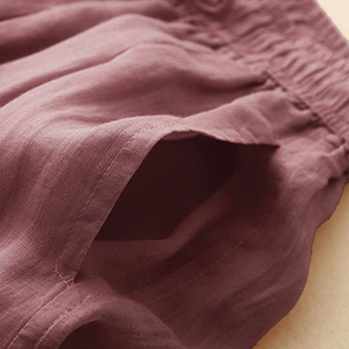 Pantalon Buddha Stones décontracté ample double épaisseur longueur 7-8 pour femme avec poches - image 18