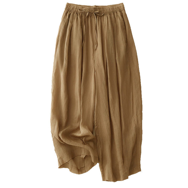 Pantalon Buddha Stones décontracté ample double épaisseur longueur 7-8 pour femme avec poches - image 6